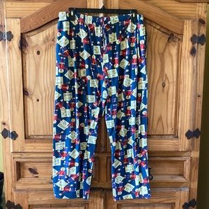 Men Mr. Bill blue pajama lounge pants size XL